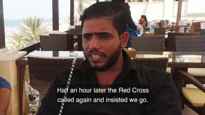 Half an hour later, the Red Cross called
and insisted that we go. - Killing Gaza