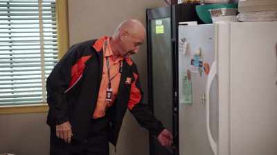 "Half‐full."
The man's an optimist. - Abbott Elementary