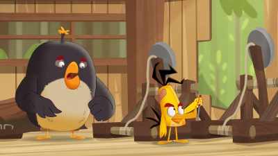 Half the camp is smashed.
And we're almost out of snacks. - Angry Birds: Summer Madness