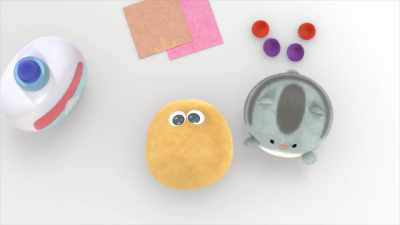 [Hamster Kitty squeaks]
Boop, boop. [giggles] - Gabby's Dollhouse
