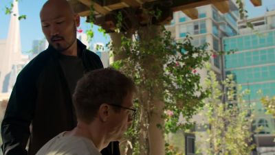 - [HANDCUFF CLICKS]
- Let's go. - NCIS: Los Angeles