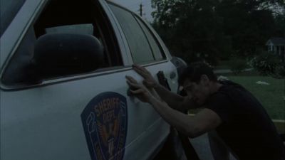 ( handle squeaks,
clicks softly ) - The Walking Dead