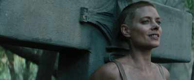 Hands on his chest. He has two
red holes on his right side. - Hell Hath No Fury