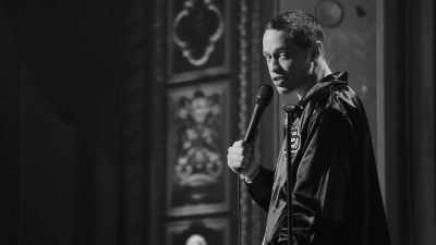Hands her the remote, goes,
"Heard Dancing with the Stars is on." - Pete Davidson: Turbo Fonzarelli