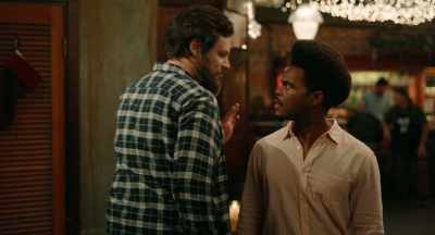 -Hang on.
Let's just talk about this, man. - Bar Fight