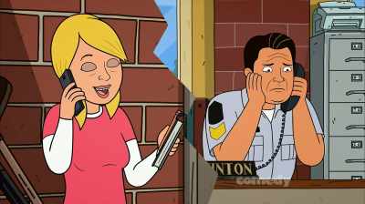 - Hank took the green file?
- Uh-uh-uh, - Corner Gas Animated