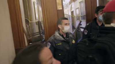 Hansen:
Congressmen were being escorted - Four Hours at the Capitol