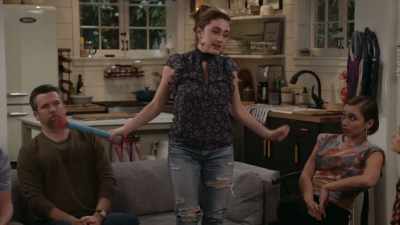 Happy, fake Jackie
was making love with Nick - Call Your Mother