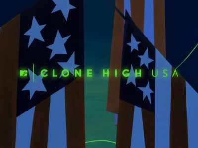 [hard rock music] - Clone High