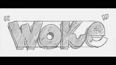 [hard rock music] - Woke