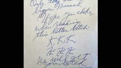 Harold: Molly got death threat.
She got threatening letters. - Raise Hell: The Life & Times of Molly Ivins