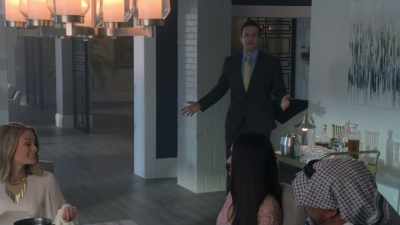 Harry was so sorry to miss dinner,
but I told him, - Leverage: Redemption