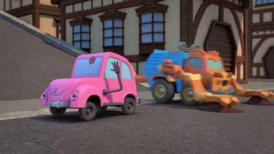 -Have a great day, ma'am!
-[horn honks] - Mighty Monsterwheelies