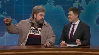 ‫Have a little dinner, whatever.
‫So we get there.
‫Lorne opens the door, and he is - SNL50: The Anniversary Special