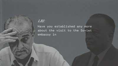 Have you established any more about
the visit to the Soviet Embassy - The Assassination & Mrs. Paine