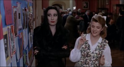 Have you spoken to her parentsBut Wednesday brought in this picturecalpurnia AddamsWednesday's great aunt calpurniaShe was burned as a witch in 1706They say she danced naked in the town squareand enslaved a ministerReally Oh yesBut don't worry We've told - The Addams Family