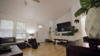 Have this TV nook, couch nook,
the walkway, - Why the Heck Did I Buy This House?