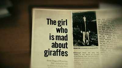 Having earned a phd at the
university of Waterloo, - The Woman Who Loves Giraffes