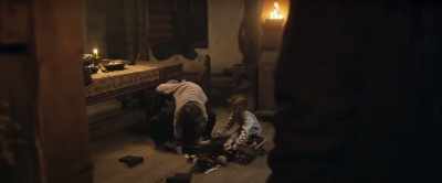 He was a clumsy brute -
he spilled water into his boot. - Furious