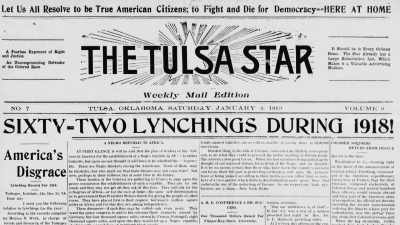 He was a crusader
against lynching. - The Legacy of Black Wall Street