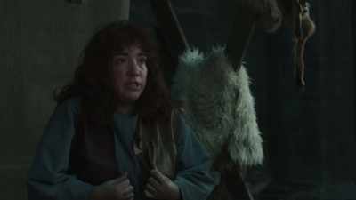 He had a great big
hooded coat on - Witch
