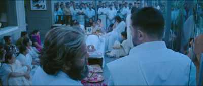 He has a meeting with the Arabs.
He can't come now. - Chekka Chivantha Vaanam