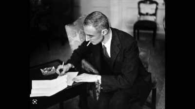 He had a signature pork pie hat, - Oppenheimer: The Real Story
