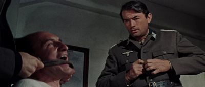 He is a wounded officer - The Guns of Navarone