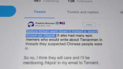 He alerted the company that
Ron's site was home to a board - Q: Into the Storm