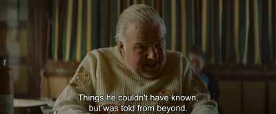 He always know things.
-[phone vibrates] - Moloch