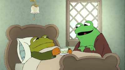 He asked his friend the toadto tell him a story, - Frog and Toad