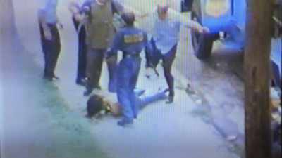 He was being helped out
by them three officers. - 40 Years a Prisoner