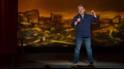 He broke his collarbone. - Patton Oswalt: We All Scream