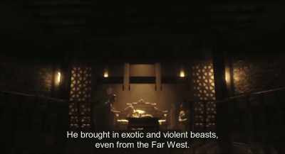 He brought in exotic and violent beasts,
even from the far west. - Monstrum