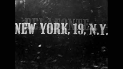 He called it "New York, 19." - The Sit-In: Harry Belafonte Hosts The Tonight Show