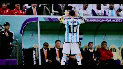 He celebrates a goal
with this gesture, - Lionel Messi: Destiny