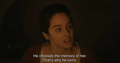 He chooses the memory of her.
That's why he turns. - Portrait of a Lady on Fire