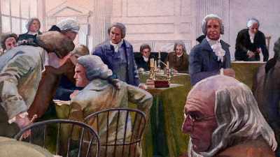 He had considered introducing
a statement of principle - Benjamin Franklin