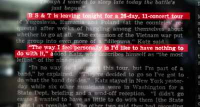 He did talk to the press
before the tour - What the Hell Happened to Blood, Sweat & Tears?