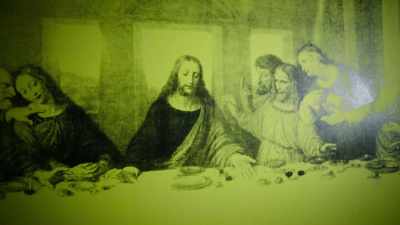 He does
a yellow Last Supper, - The Andy Warhol Diaries