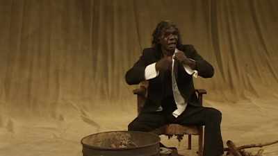 He drink whiskey,
he kiss the camera. - My Name Is Gulpilil