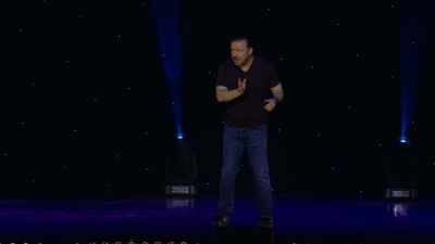 He ended the funeral,
and he made a beeline for me and Bob. - Ricky Gervais: Humanity