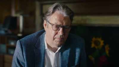 He ends up talking about
his charities, - Murder in Provence