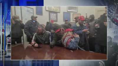 He even filmed the moment
he and several others - The Insurrectionist Next Door