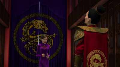 He flies the flag of victory, - The Swan Princess: A Royal Wedding