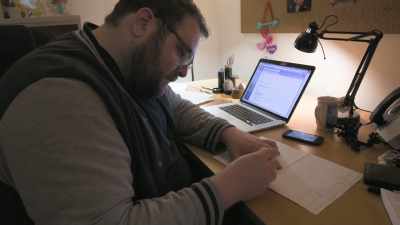 He gets floor plans printed out
that he cuts up - Game of Thrones: The Last Watch