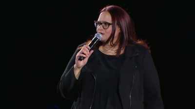He gives her a long kiss on the lips. - Louis C.K. : Back to the Garden