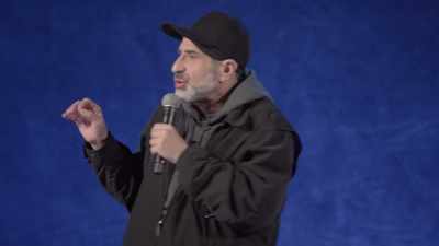 He goes,
"Boys, don't worry about that lightning." - Dave Attell: Hot Cross Buns