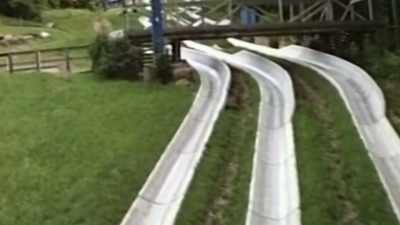 - He goes
onto the Alpine Slide, - Class Action Park