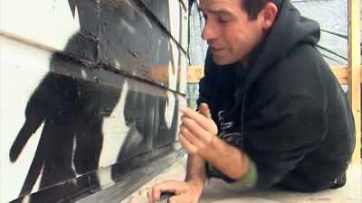 He got on the roof and came down here. - Saving Banksy